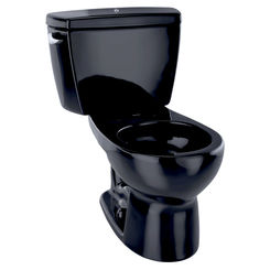 Click here to see Toto CST743SDB#51 TOTO Drake Two-Piece Round 1.6 GPF Toilet with Insulated Tank and Bolt Down Tank Lid, Ebony - CST743SDB#51