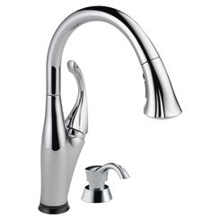 Click here to see Delta 9192T-SD-DST Delta 9192T-SD-DST Addison Single-Handle Pull-Down Kitchen Faucet w/ Touch2O, Soap Dispenser - Chrome