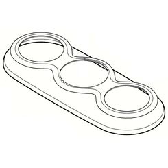 Click here to see Pfister 961-019J Pfister 961-019J Marielle 46 Replacement Escutcheon, PVD Brushed Nickel