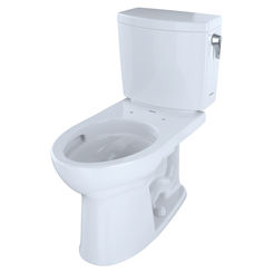 Click here to see Toto CST454CUFRG#01 TOTO Drake II 1G Two-Piece Elongated 1.0 GPF Universal Height Toilet with CeFiONtect and Right-Hand Trip Lever, Cotton White - CST454CUFRG#01