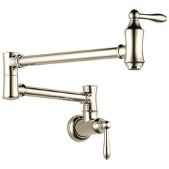 Click here to see Delta 1177LF-PN Delta 1177LF-PN Traditional Wall Mount Pot Filler, Polished Nickel