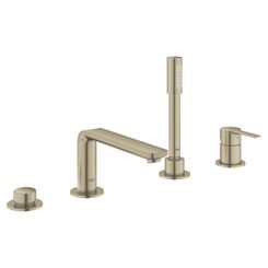 Click here to see Grohe 19577EN1 Grohe 19577EN1 Lineare Four-Hole Bathtub Faucet with Hand Shower, Brushed Nickel