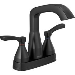 Click here to see Delta 25776-BLMPU-DST Delta 25776-BLMPU-DST Stryke Two Handle Lavatory Faucet, Matte Black