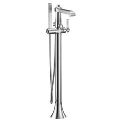 Click here to see Moen S931 Moen S931 Flara Floor Mount Tub Filler With Spray, 6 GPM - Chrome