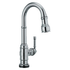Click here to see Delta 9990T-KS-DST Delta 9990T-KS-DST Broderick One Handle Pulldown Bar Faucet w/ Touch2O, Black Stainless
