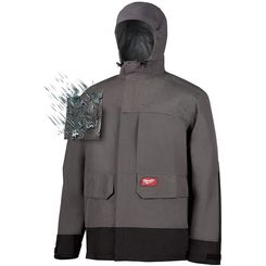 Click here to see Milwaukee 310G-2X Milwaukee 310G-2X RainShell Jacket Only, Gray with Black, 2X - HydroBreak