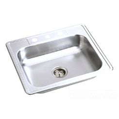 Click here to see Dayton KW10125222 Dayton KW10125222 Stainless Steel Top Mount Single Bowl Kingsford Sink