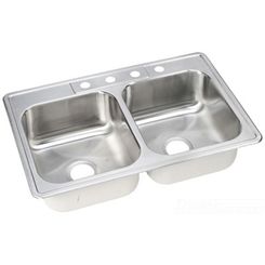 Click here to see Dayton DSE233215 Dayton DSE233215 Stainless Steel Top Mount Double Bowl Elite Sink
