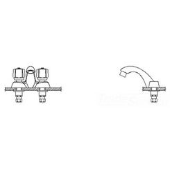 Click here to see Delta 21C149 Delta 21C149 Tech 2-Handle Cast Centerset Lavatory Faucet, Self Close 5-Fluted, No Pop-Up Hole, Standard Aerator, Chrome
