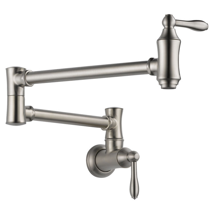 Delta 1177LF-SS Delta 1177LF-SS Traditional Wall Mount Pot Filler, Stainless