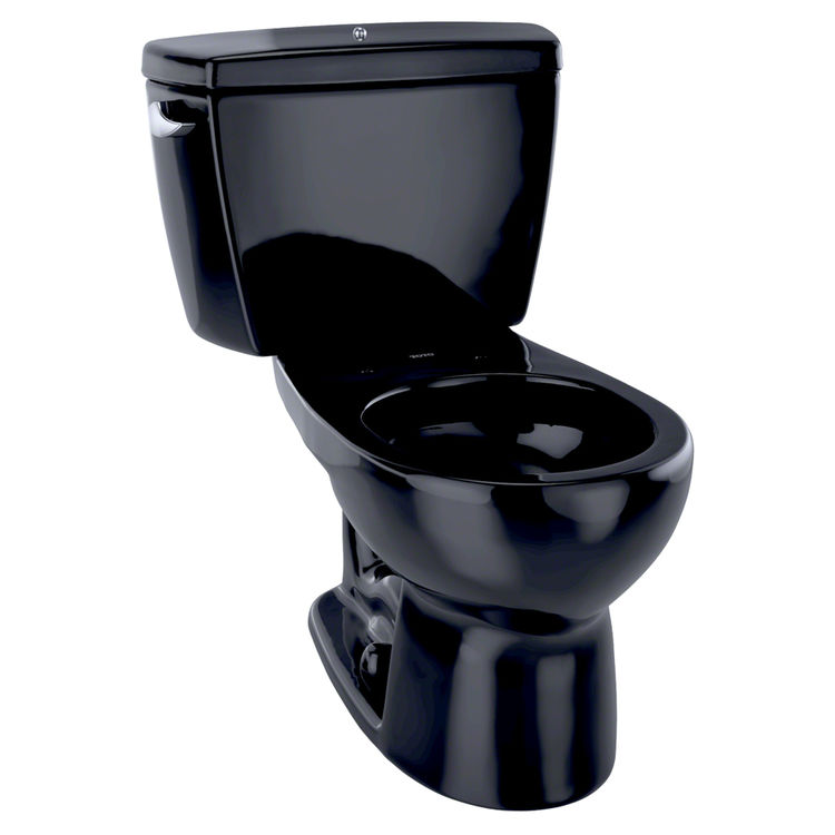 Toto Drake Two Piece Round 1 6 Gpf Toilet With Insulated Tank And Toto Drake Two Piece Round 1 6 Gpf Toilet With Insulated Tank And Bolt Down Lid Ebony Cst743sdb 51
