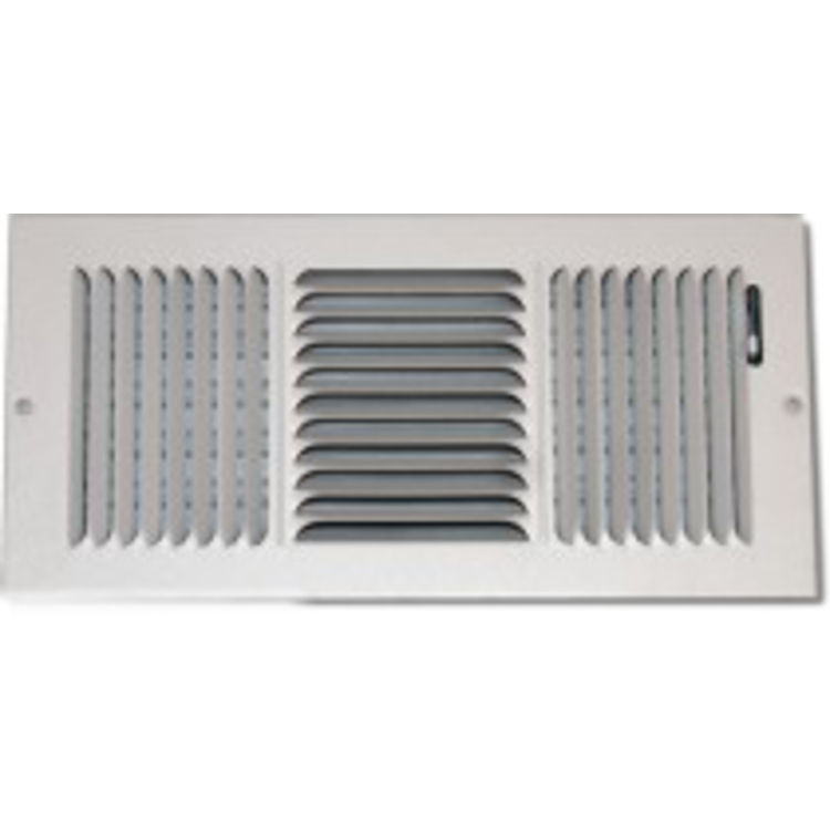 Shoemaker 845-0-24X14 24X14 White 3-Way Stamped Vent Cover - Shoemaker 845-0 Series