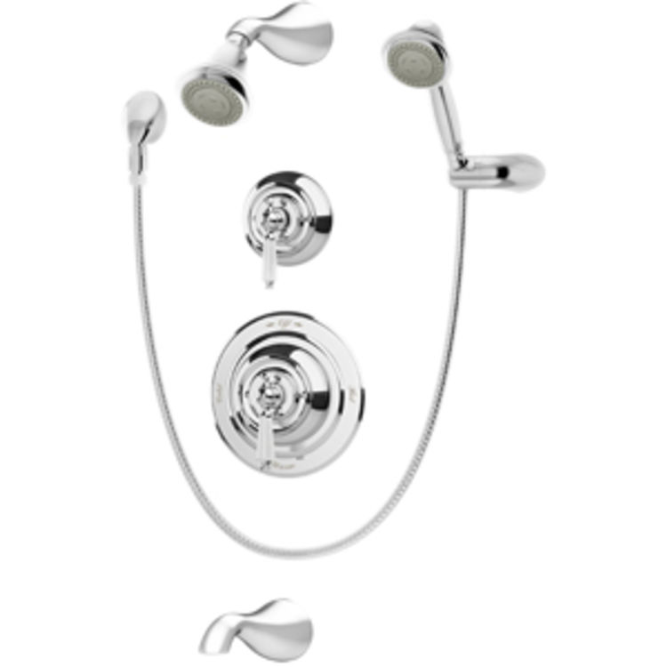 Symmons 4406-TRM Symmons 4406-TRM Chrome Carrington Series Tub/Shower/Hand Shower System