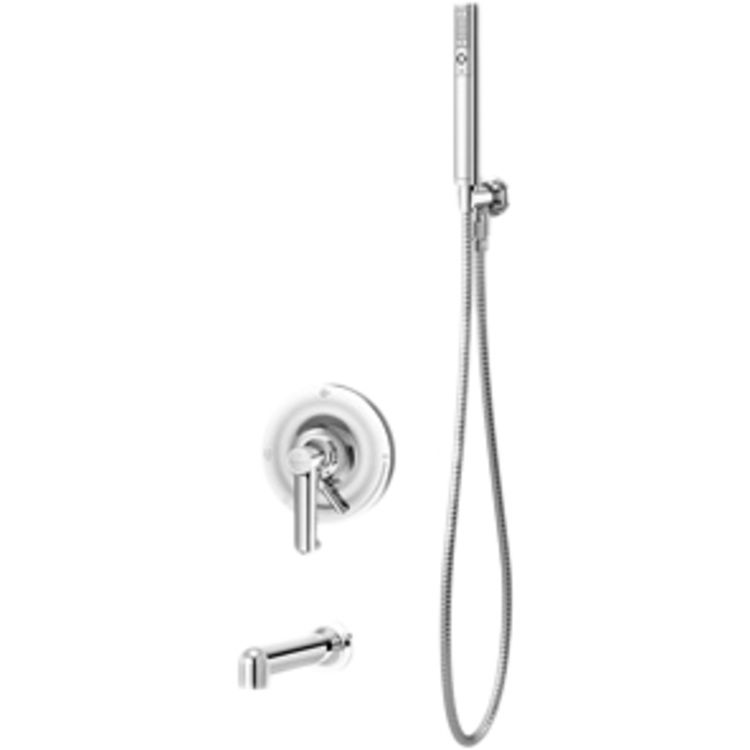 Symmons S-5304-BLK Symmons S-5304-BLK Polished Graphite Museo Series Tub/Hand Shower System