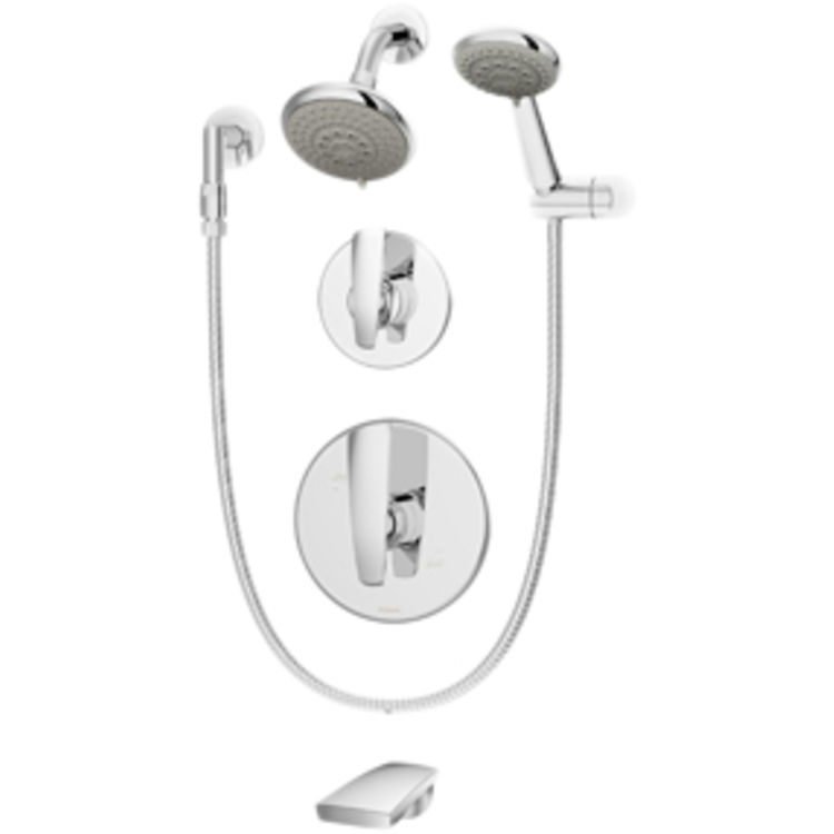 Symmons 4106-STN-TRM Symmons 4106-STN-TRM Satin Nickel Naru Series Tub/Shower/Hand Shower System