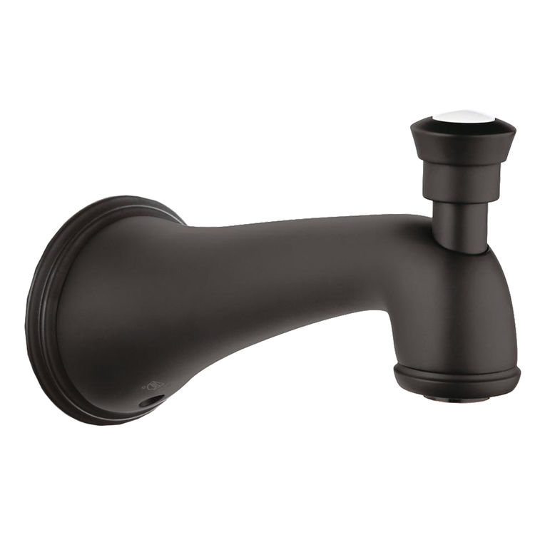 Tumbled Bronze Danze D606425BR 8-Inch Wall Mount Tub Spout with Diverter 