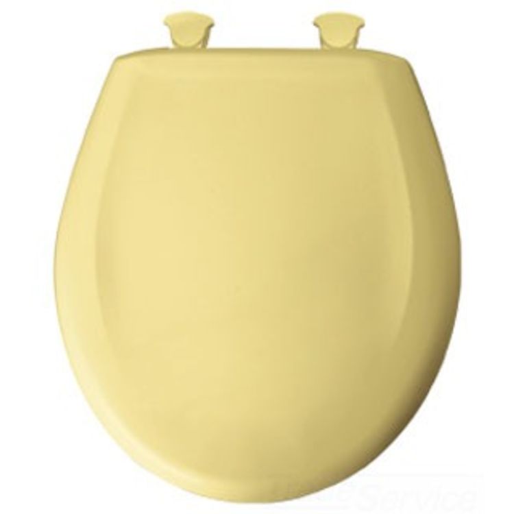 Bemis 200slowt 211 Easy Close Round Plastic Toilet Seat Yellow - White Plastic Toilet Seat Going Yellow