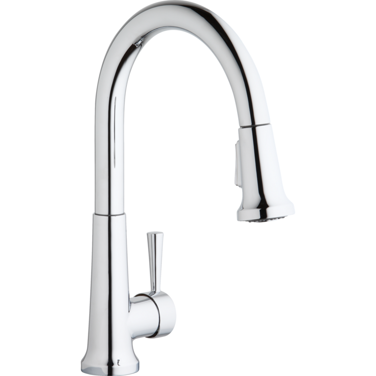 Elkay LK6000CR Elkay LK6000CR Everyday Single-Hole Deck Mount Kitchen Faucet w/ Pull-down Spray, Forward Only Lever Handle, Chrome