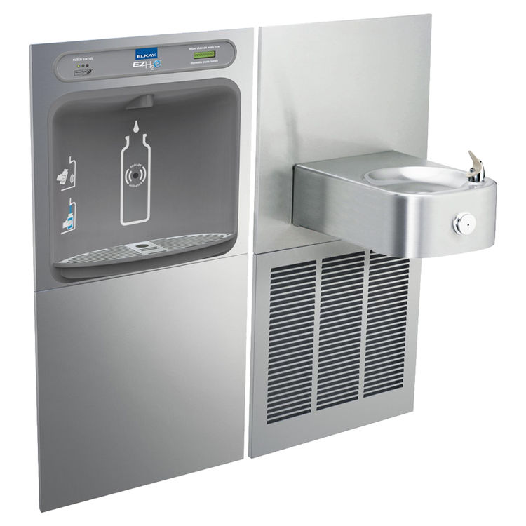 Elkay LZWS-SS8K Elkay LZWS-SS8K EZH2O Bottle Filling Station, Single Fountain Combo