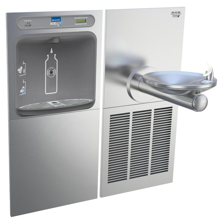 Filtered 8 GPH Stainless Elkay LZWS-ERFP8-RF EZH2O Retrofit Bottle Filling Station with Soft Sides Fountain 