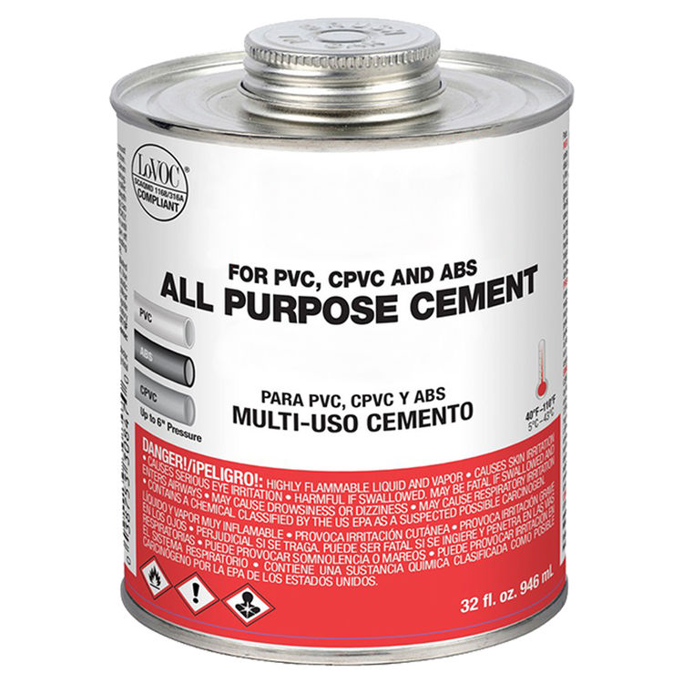 Mars 73163 Mars 73163 All Purpose Cement (ABS, PVC, CPVC), 16 oz, Clear