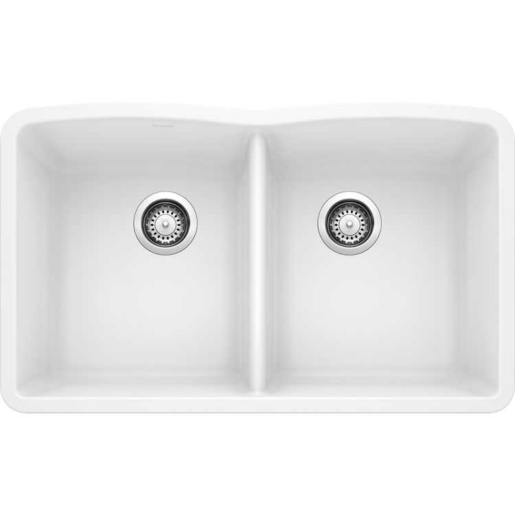 Blanco 440185 Diamond White Equal Double Bowl Undermount Sink