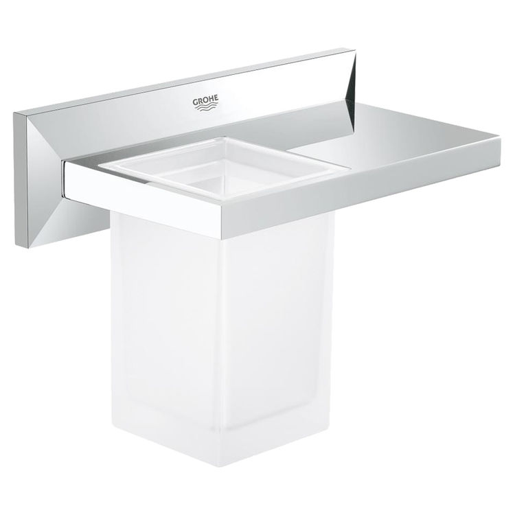 Grohe 40503000 GROHE 40503000 Allure Brilliant Bathroom Shelf with Tumbler - StarLight Chrome
