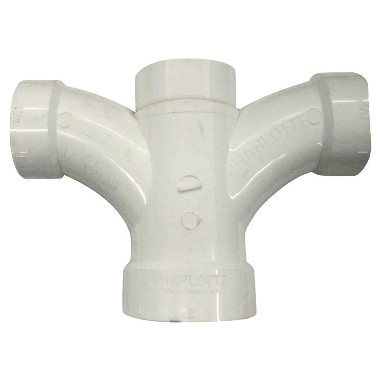 Canplas 194149 2 X 1 5 X 1 5 X 1 5 Inches Pvc Dwv Double Fixture Tee