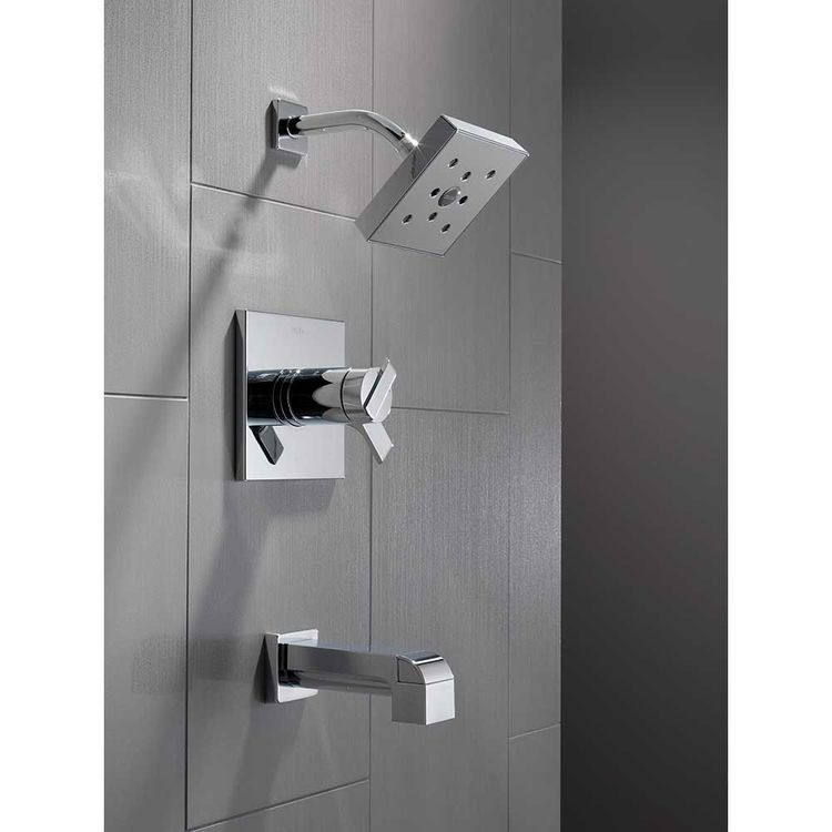 View 8 of Delta T17467 Delta T17467 Chrome Ara H20kinetic Tub and Shower Trim