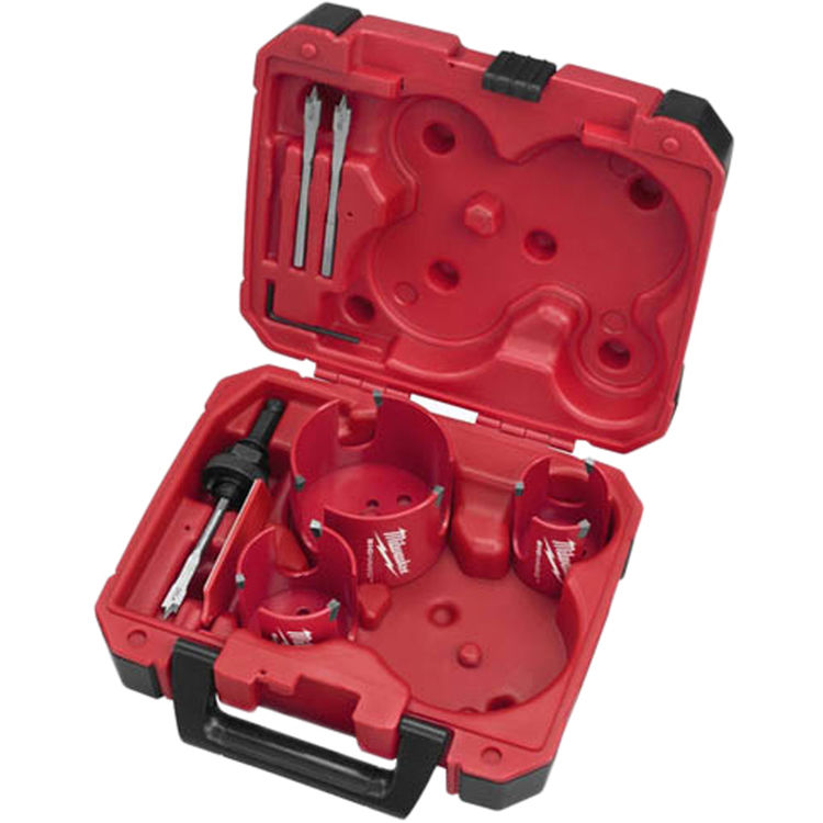 Milwaukee 49-56-9075 Big Hawg 49-56-9075 Contractor Hole Cutter Kit, 7 Pieces