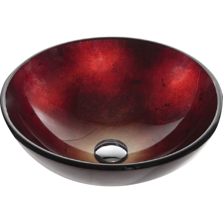 Kraus GV-200-SN Kraus GV-200-SN Irruption Red - Satin Nickel Drain 17