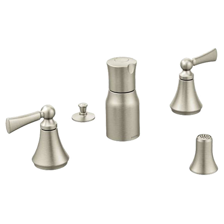 Moen T5245BN Moen T5245BN Wynford Brushed Nickel Two Handle Bidet Faucet Trim