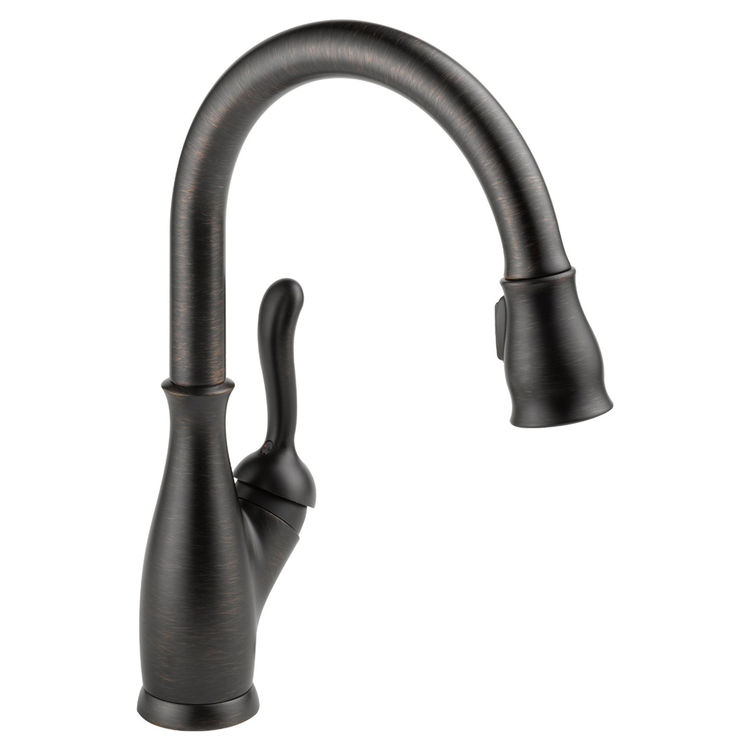 Delta 9913T-RB-DST Delta 9913T-RB-DST Venetian Bronze Single Handle Pulldown Bar Faucet