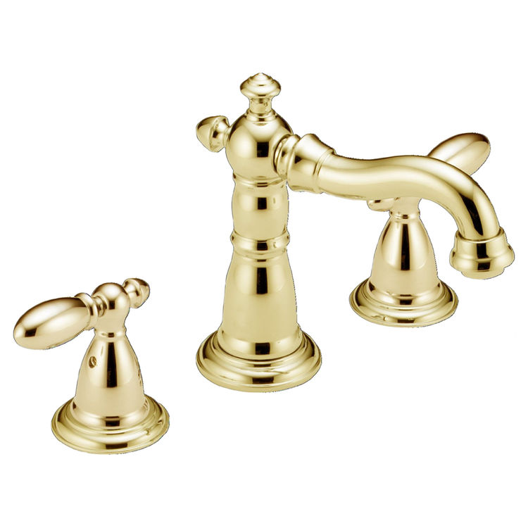 Delta 3555-PBMPU-DST Delta 3555-PBMPU-DST Polished Brass Two Handle Widespread Lavatory Faucet