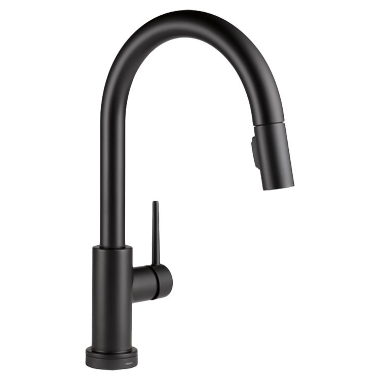 Delta 9159-BL-DST Delta 9159-BL-DST Trinsic Single Handle Pull-Down Kitchen Faucet, Matte Black