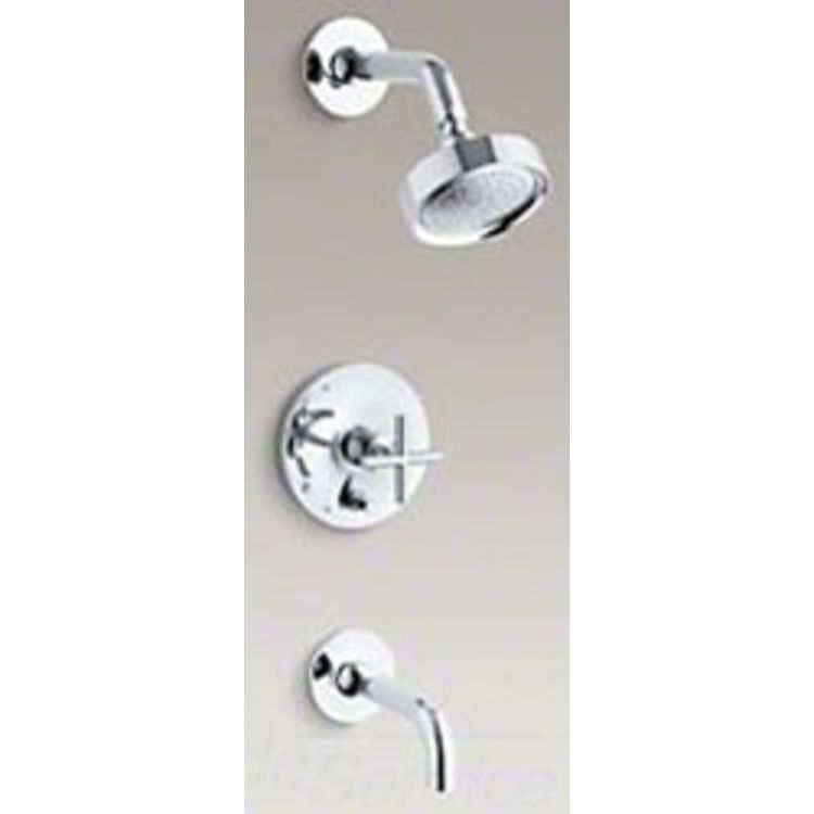 Kohler T14421-3-CP Kohler K-T14421-3-CP Purist Polished Chrome R/T B&S Trim/Cross Handles