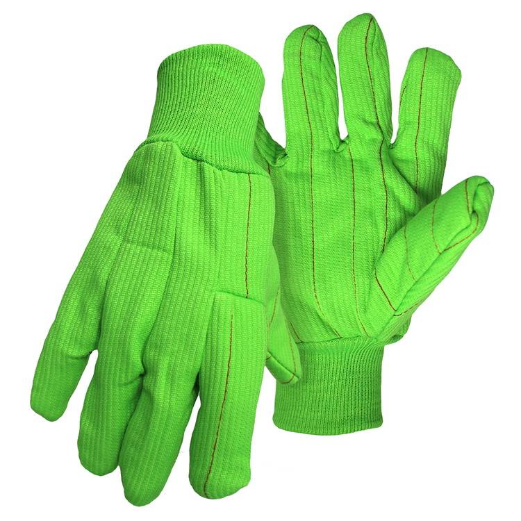 Boss 30PCN Boss 30PCN Large Fluorescent Green 2-Ply Gloves