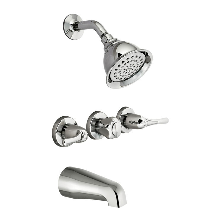 Moen 82403EP Chrome Adler ThreeHandle Tub and Shower Valve Trim