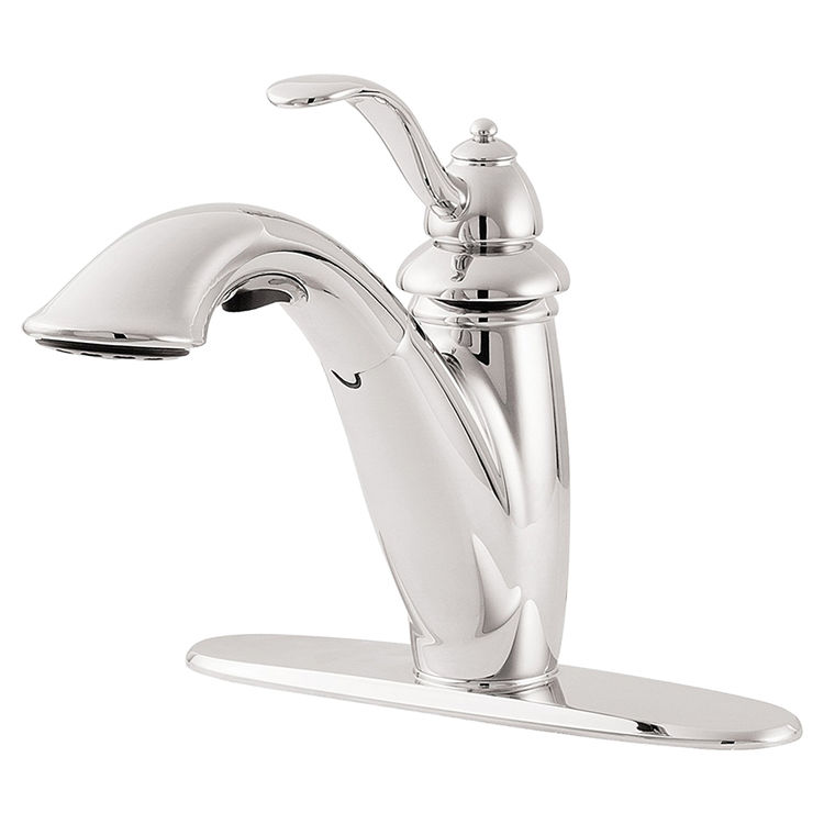 Pfister Lg532 7cc Polished Chrome Marielle Pull Out Kitchen Faucet