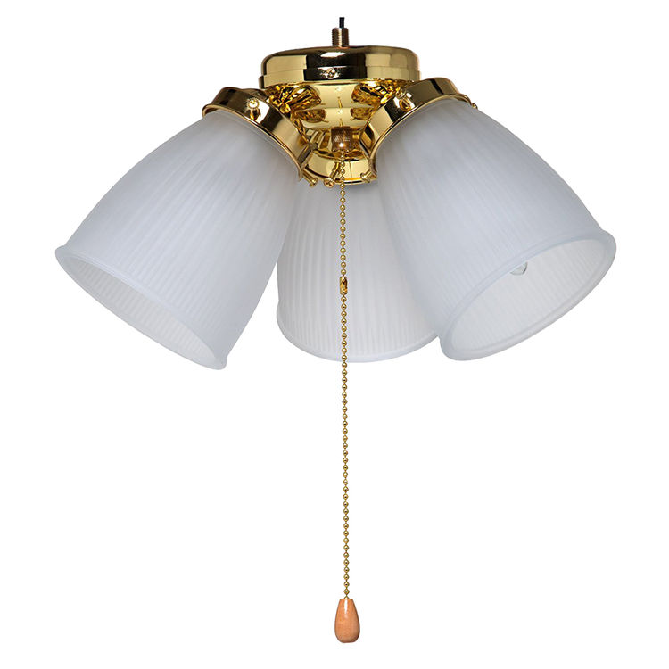 Boston Harbor Cf 3flk Pb Polished Brass Ceiling Fan Light Kit - Polished Brass Ceiling Fan Light
