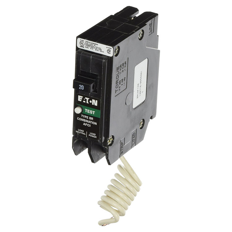 Eaton BR120CAFA Type BR Arc Fault Combination Circuit Breaker, 120/240