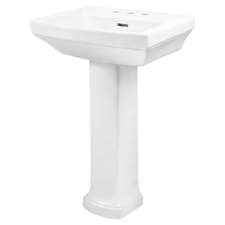 Gerber 23505 Hinsdale 4"Centers Petite Bathroom Sink with Pedestal