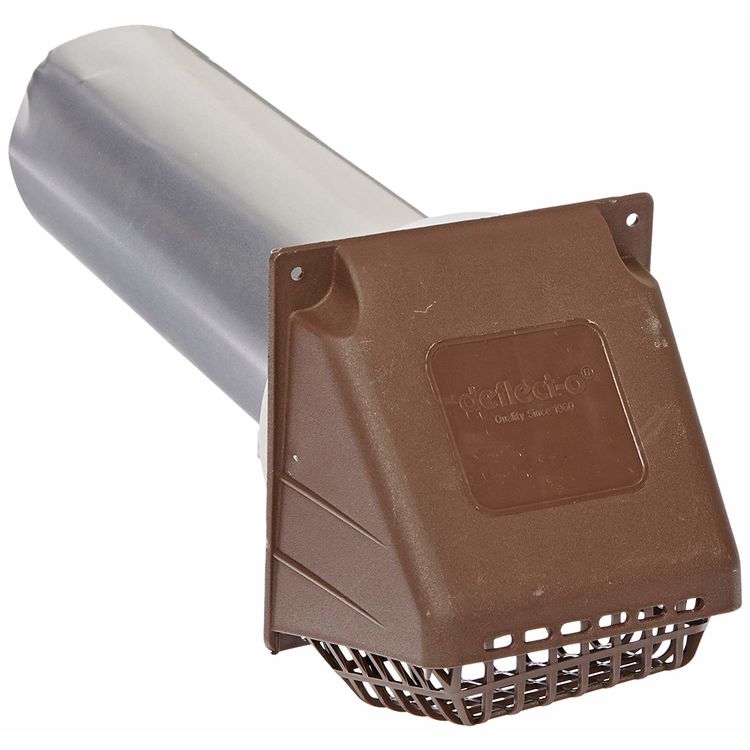 Deflecto RVHAB4 4" Dryer Flapper Vent Hood Brown PlumbersStock