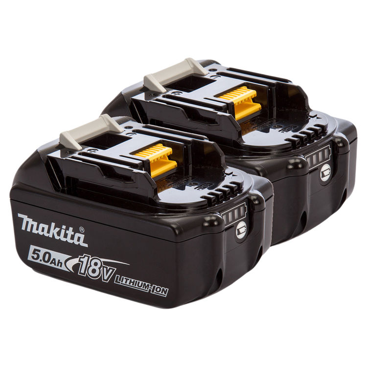 Makita BL1850B-2 18V LXT 5.0Ah Battery, 2/pk