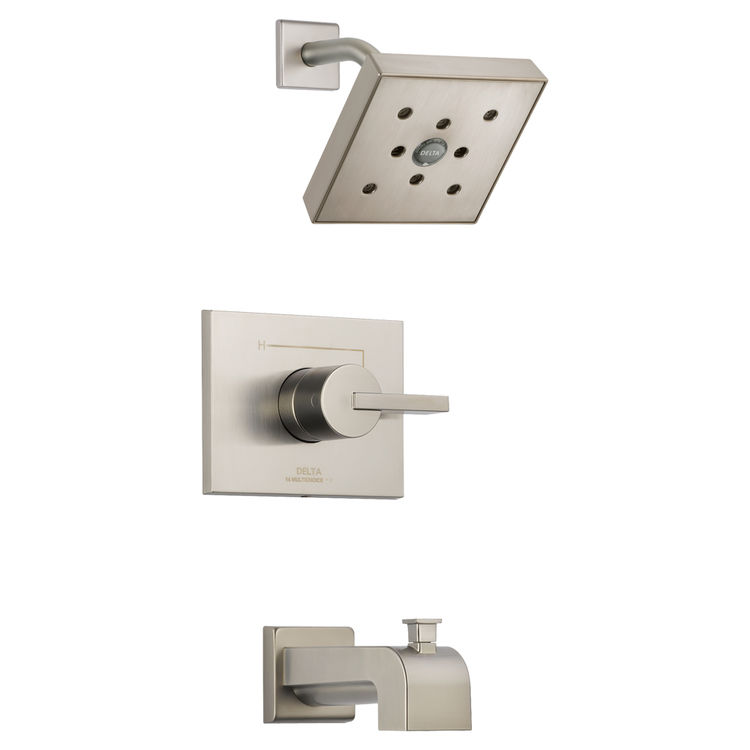 Delta T14453-SSH2O Delta T14453-SSH2O Vero Monitor 14 Series H2Okinetic Tub and Shower Trim, Stainless Steel