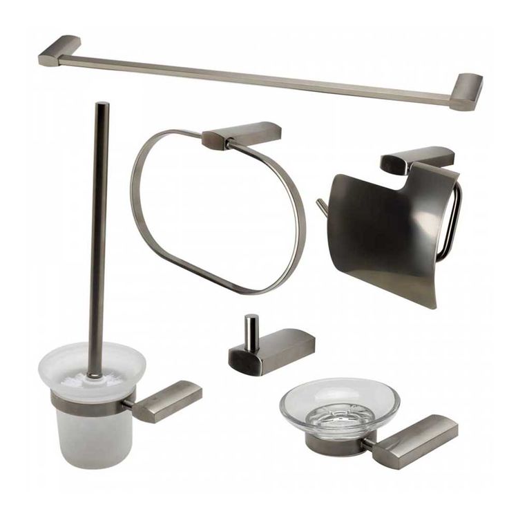 Alfi AB9503-BN ALFI AB9503-BN 6-Piece Matching Bathroom Accessory Set, Brushed Nickel