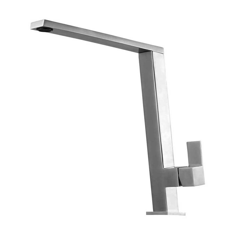 ALFI AB2047-BSS Modern Square Brushed Stainless Steel Kitchen Faucet