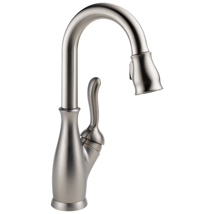 View 2 of Delta 9678-SP-DST Delta 9678-SP-DST Leland One-Handle Pulldown Bar/Prep Faucet - Spotshield Stainless 