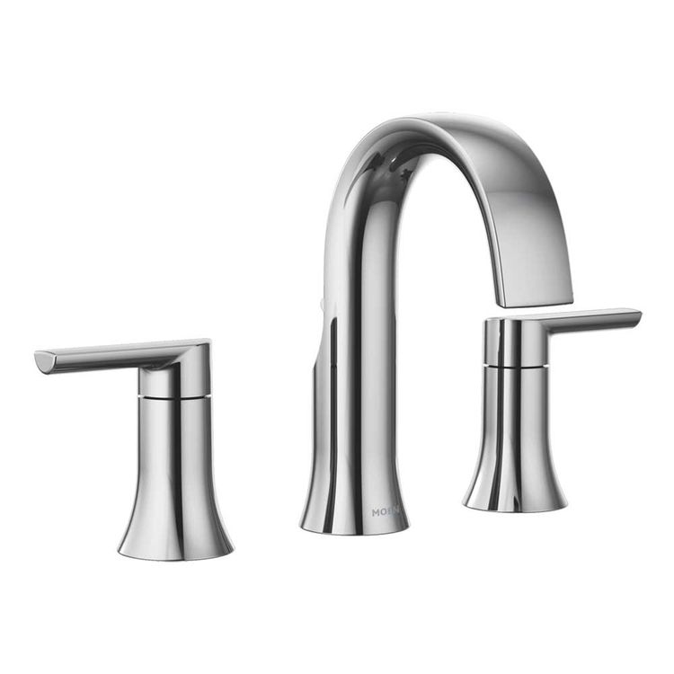 Moen TS983 Moen TS983 Doux Two-Handle High Arc Roman Tub Faucet Trim, Chrome