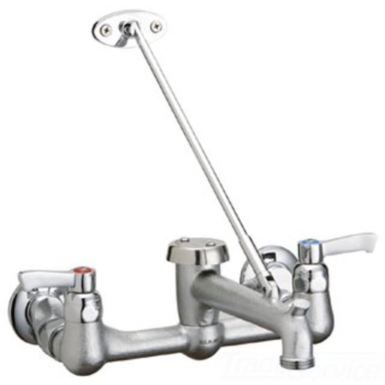 Elkay LKB940C Commercial Service/Utility Wall Mount Faucet with Bucket Hook  Rough, Chrome